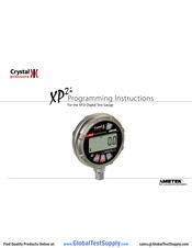 Ametek Crystal Pressure XP3I-7BAR-S5 Programming Instructions Manual