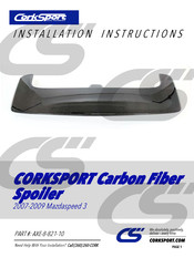 Corksport AXE-8-821-10 Installation Instructions Manual