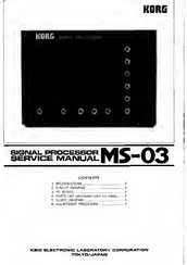 Korg MS-03 Service Manual
