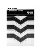 Sharp CS-2850 Operation Manual