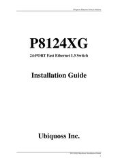 ubiquoss P8124XG Installation Manual