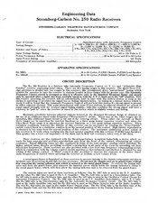 Stromberg-Carlson 250-LB Engineering Data