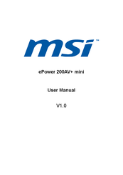 MSI ePower 200AV+ mini User Manual