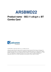Atheros Qualcomm AR5BMD22 Manual