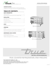True TCR-1-2-CL-SSI-3D-3D Installation Manual