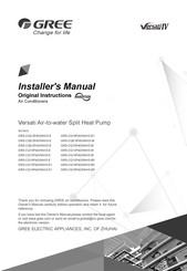 Gree GRS-CQ12PdG/NhH3-M Installer Manual