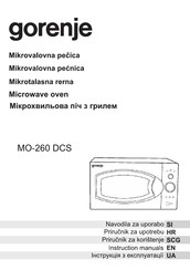 Gorenje MO-260 DCS Instruction Manuals