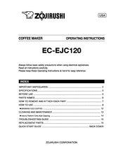 Zojirushi EC-EJC120 Operating Instructions Manual