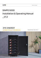 ZYC ENERGY SIMPO Cabinet 6 Installation & Operating Manual
