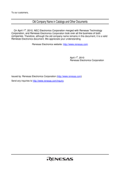Renesas M3A-0032 User Manual