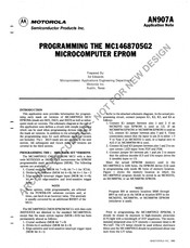 Motorola EPROM MC1468705G2 Programming Manual