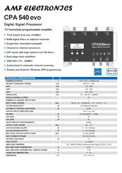 AMF ELECTRONICS CPA540 evo Instruction Manual