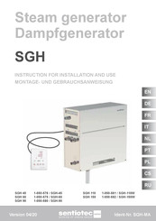 Harvia Sentiotec SGH 60 Instructions For Installation And Use Manual