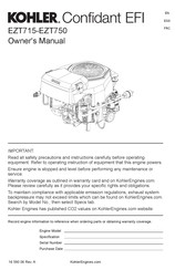 Kohler Confidant EFI EZT715 Owner's Manual