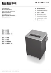 KRUG+PRIESTER EBA 3240 C Operating Instructions Manual