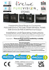Fireline Purevision PV5WS Countryman 5kW Wide Slimline Installation And Operating Instructions Manual