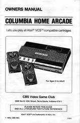 CBS COLUMBIA HOME ARCADE Owner's Manual