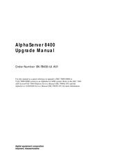 Digital Equipment AlphaServer 8400 Upgrade Manual
