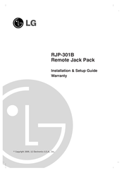 LG RJP-301B Installation & Setup Manual