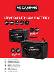MC CAMPING MC-LB100 User Instruction