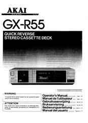 Akai GX-R55 Operator's Manual