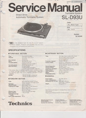 Technics SL-D93U Service Manual