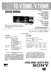 Sony TC-V70WR Service Manual