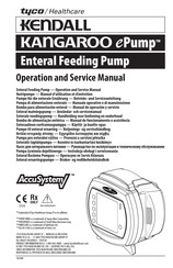 Tyco Healthcare KENDALL KANGAROO ePump Operation And Service Manual