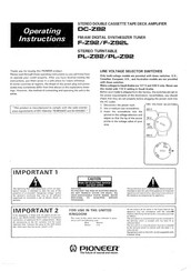 Pioneer DC-Z82 Operating Instructions Manual