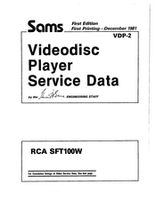 Sams RCA SFT100W Service Data