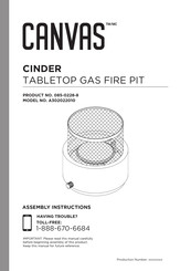 Canvas CINDER A302022010 Assembly Instructions Manual