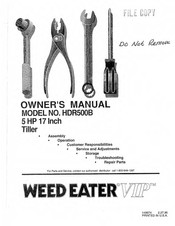 Weed Eater VIP HDR500B Owner's Manual
