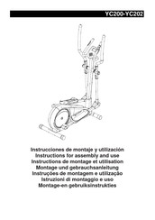 BH FITNESS YC202 Instructions For Assembly And Use