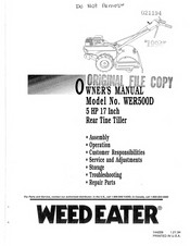 Weed Eater WER500D Owner's Manual
