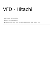 Hitachi P1 VFD Installation Manual