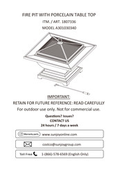 Sunjoy A301030340 Manual