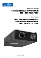 Alnor HRU-FlatAIR-150E-H User Manual