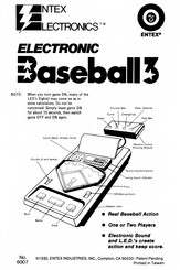 Entex ELECTRONIC Baseball 3 Quick Start Manual
