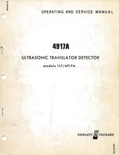 HP 117/4917A Operating And Service Manual