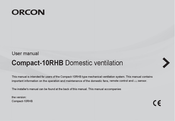 Orcon Compact-10RHB User Manual