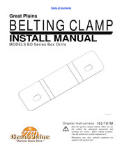 GREAT PLAINS BD7600-30 Install Manual
