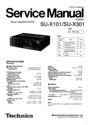 Technics SU-X101 Service Manual