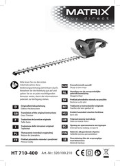Matrix 320.100.210 Translation Of The Original Instructions