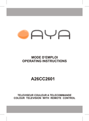 AYA A26CC2601 Operating Instructions Manual