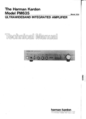 Harman Kardon PM635 Technical Manual