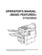 Savin 9940 Operator's Manual