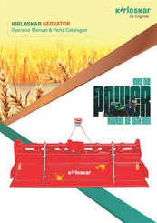 KIRLOSKAR Geovator H-125 Operator's Manual And Parts List