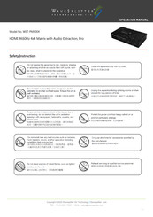WaveSplitter WST-PMX004 Operation Manual