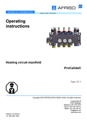 AFRISO ProCalida IN 1 1/2 Operating Instructions Manual
