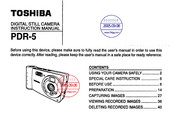 Toshiba PDR-5 Instruction Manual